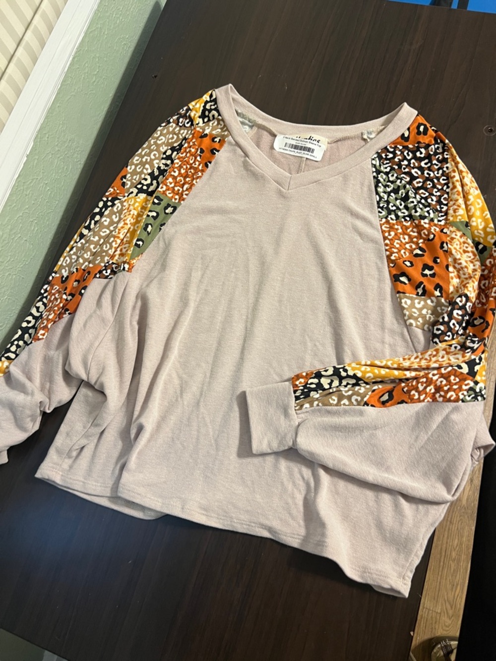 NWT Haptics Taupe V-Neck Banded Dolman Top size small